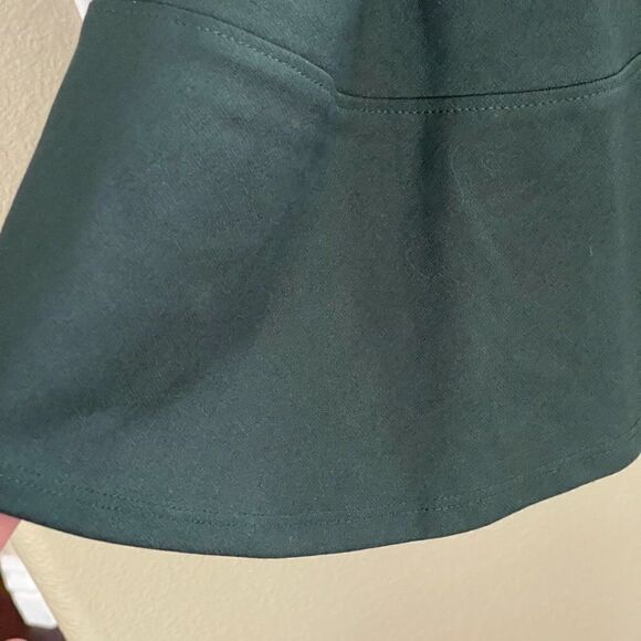 Lulu's Womens Green Square Neck 3/4 Sleeve Zipper Back Fit And Flare Dress Sz XS - Picture 4 of 12